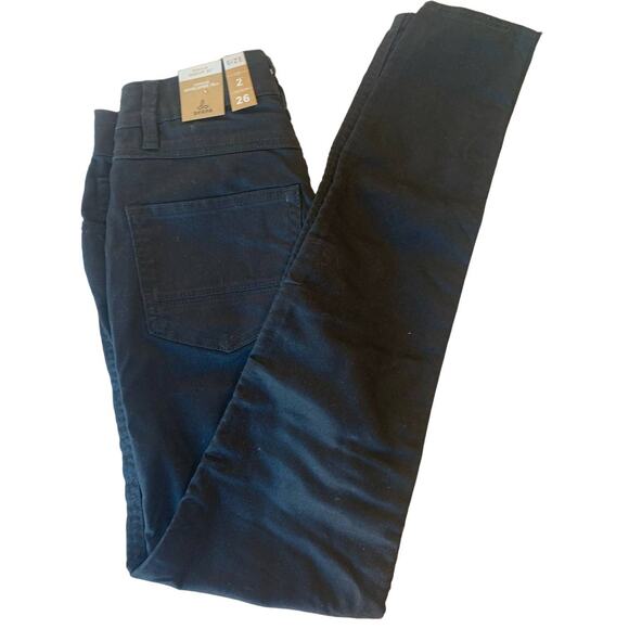 NEW Prana Skinny Jeans 2/26 Regular Black Oday  Mid Rise Preppy  Womens - Picture 1 of 6
